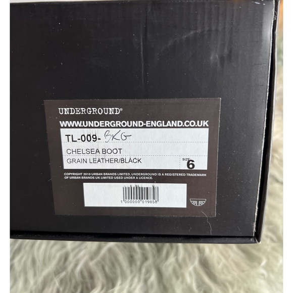 Underground England Chelsea Boots - Black Leather UK Size 6 - Picture 13 of 13